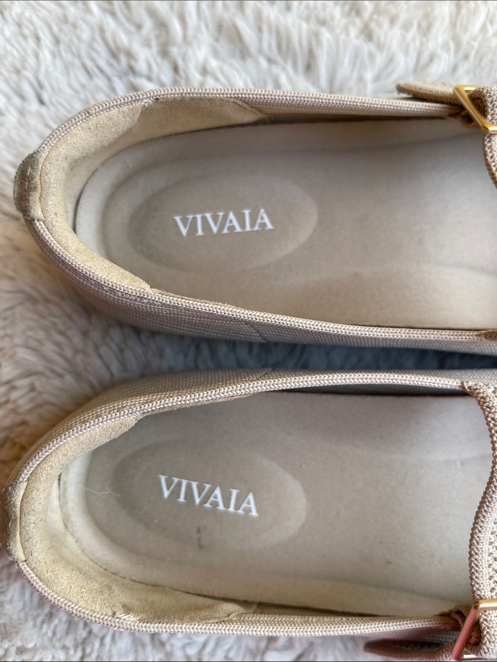 Vivaia Margot Mary-Jane Square Toe Ballet Flats in Cream Size 39.5 - Picture 11 of 11